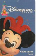 PASS-DISNEYLANDPARIS -1997-5 ANS-MICKEY-V°SPEOS- N° S 019703-VALIDE 1 JOUR-TBE- - Pasaportes Disney