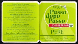 # PERE DESPAR Italy Apples Tag Balise Etiqueta Anhänger Cartellino Fruits Poires Peras Pears Birnen Frutas - Frutta E Verdura