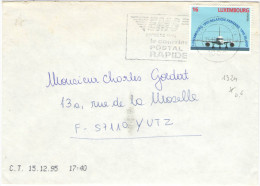 LUSSEMBURGO - LUXEMBOURG - 1995 - 16F Relation Aerienne Island - Flamme EMS Express Mail Le Courrier Postal Rapide - ... - Lettres & Documents