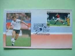 Grenadines Of St. Vincent Bequia 1986 FDC Card Football Soccer FIFA Mexico - England Team (Scott 229 = 2.75 $) - St.Vincent E Grenadine