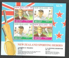 NEUSEELAND - NZ 1992 GESUNDHEIT : SPORTLER VORBILDER Mi BLOCK 34** - Neufs