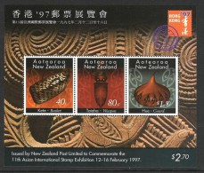 NEUSEELAND - NZ 1997 BRIEFMARKEN EXPO HONGKONG-KUNSTHANDWERK D. MAORI BLOCK 63** - Neufs