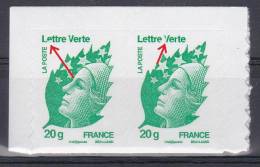 FRANCE VARIETE   LETTRE VERTE ADHESIF  NEUFS  LUXE - Unused Stamps