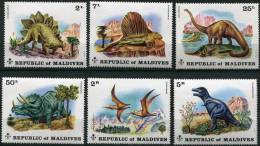 MALDIVES Prehistoire, Animaux Prehistoriques, (Yvert 376/81)  MNH, Neuf Sans Charniere - Prehistorics