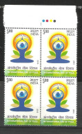INDIA, 2015,  International Day Of Yoga, Health Fitness,  Block Of 4, With Traffic Lights, MNH, (**) - Neufs