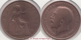 Gran Bretagna 1 Penny 1913 Km#810 - Used - D. 1 Penny