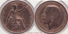 Gran Bretagna 1 Penny 1921 Km#810 - Used - D. 1 Penny