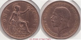 Gran Bretagna 1 Penny 1936 Km#838 - Used - D. 1 Penny
