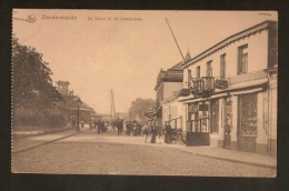 DENDERMONDE , Postkaart Van DE STATIE EN STATIEPLAATS Met NOODSTEMPEL ST. AMAND  (zie 2 Scans) ! ZELDZAME COMBINATIE ! - Dendermonde