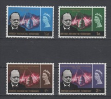 (S1372) BRITISH ANTARCTIC TERRITORY, 1966 (Churchill Memorial Issue). Complete Set. Mi ## 16-19. MNH** - Unused Stamps