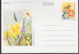 Liechtenstein 1998 Bees Postal Stationery Marianne Hilti "Narzissen"   Unused (24111AB) - Entiers Postaux