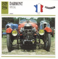 Darmont Special   -  1929  -  Fiche Technique Automobile (Francaise) - Autos