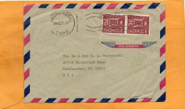 Norway 1971 Cover Mailed To USA - Storia Postale