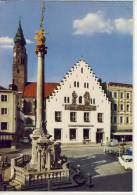 STRAUBING / Donau - Dreifaltigkeits-Säule Mm. Stadtsparkasse Und St. Jakob - Straubing