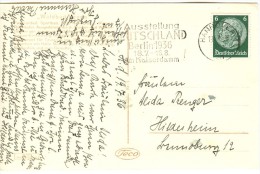 GERMANY Card With Olympic Machinecancel Ausstellung Deutschland Hannover - Summer 1936: Berlin