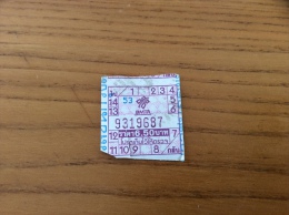 Ticket De Bus *x Thaïlande Type 1 "BMTA" Mauve Et Rose - Monde