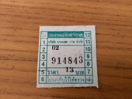 Ticket De Bus Thaïlande Type 8 Vert - Wereld