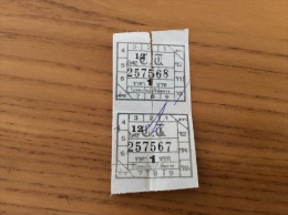 Ticket De Bus Thaïlande Type 9 Gris (double) - Mondo