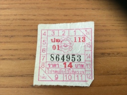 Ticket De Bus Thaïlande Type 23 (poignée De Main) Rose - Mundo