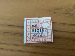 Ticket De Bus Thaïlande Type 9 Orange - Monde