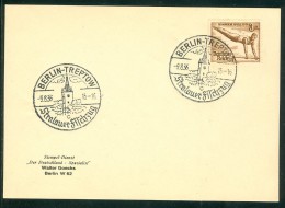 GERMANY Card With Olympic Stamp And Olympic Cancel Berlin Treptov Stralauer Fischzug C From 9.8.36 - Summer 1936: Berlin