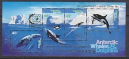 AAT 1995 Whales & Dolphins M/s Overprinted "Singapore" ** Mnh (24122) - Unused Stamps