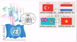 14282. Carta F.D.C. New York ONU 1980. Flag Series, Banderas - OMS