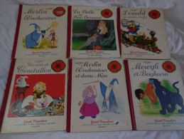 Livres Walt Disney, Merlin L'Enchanteur, Donald,Cendrillon,La Belle Au Bois Dormant, Mowgli,collection GENTIL COQUELICOT - Disney