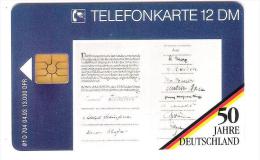 Deutschland - O 704  04/93 - 50 Jahre Deutschland - Vertrag - Konrad Adenauer - O-Reeksen : Klantenreeksen