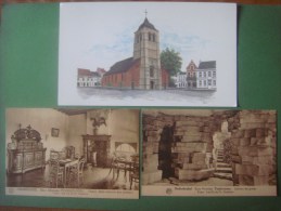 Lot De 3 Cartes De NEDERBRAKEL ( BRAKEL ) O-L-Vrouw-en-St-Pieterskerk (18cmX10,5cm) / Eau Minérale Topbronnen (2) - Brakel