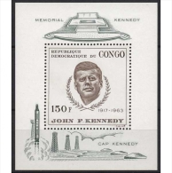 Kongo (Kinshasa) 1966 John F. Kennedy Block 8 Postfrisch (C22350) - Ungebraucht