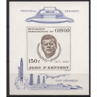 Kongo (Kinshasa) 1966 John F. Kennedy Block 9 Postfrisch (C22351) - Nuevas/fijasellos