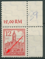 SBZ West-Sachsen 1946 Abschiedsserie Mit Plattenfehler 155 Y III Ecke Postfrisch - Postfris