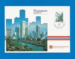 Norwegen  1994 , Singpex - Singapore - Maximum Card  (18x12,5 Cm - Porto 1,50€ ) - 31.8.-3.9.1994 - Maximumkaarten
