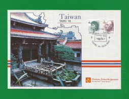 Norwegen  1993 ,  Taipei Taiwan - Maximum Card  (18x12,5 Cm - Porto 1,50€ ) - 14.-19.8.1993 - Cartes-maximum (CM)