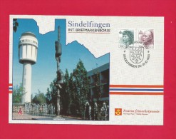 Norwegen  1993 ,  Intern Briefmarkenbörse Sindelfingen - Maximum Card  (18x12,5 Cm - Porto 1,50€ ) - 29.-31.10.1993 - Maximum Cards & Covers
