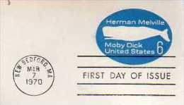 U S A   NEW BEDFORD  Herman Melville 1819/1891 "Moby Dick"  7/03/70 - Ecrivains