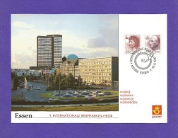 Norwegen  1992 ,  9. Internationale Briefmarken-Messe Essen - Maximum Card  (18x12,5 Cm - Porto 1,50€ ) - 7.-10.5.1992 - Tarjetas – Máximo