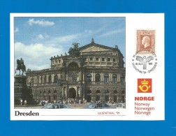 Norwegen  1991 ,  Lilienthal Dresden - Maximum Card  (18x12,5 Cm - Porto 1,50€ ) - 16.-25.8.1991 - Cartes-maximum (CM)