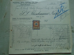 Austria  Invoice Rechnung -  S.L.Fleischmann's Nachf. WIEN 1912 To Lántz Nándor  Temesszépfalu Frumuseni Banat   KA342.4 - Oostenrijk