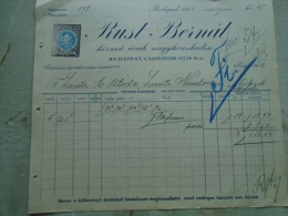 Hungary Invoice  RUST BERNÁT  Budapest KézmÅ± áruk Nagyk. 1914 To Lántz Nándor  Temesszépfalu Frumuseni Banat   KA342.24 - Österreich