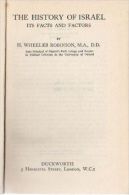 The History Of Israel: Its Facts And Factors By H. Wheeler Robinson - Ancient