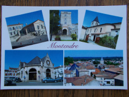 17 - MONTENDRE - Hôtel De Ville - Tour Carrée Du Château - Eglise St-Pierre - Marché Couvert... (Multivues) - Montendre