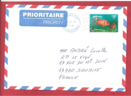 Y&T N° 1180  NOUMEA   Vers  FRANCE   2001 - Covers & Documents