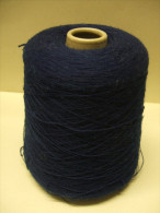 GROSSE BOBINE CONE Pelote Fil Bleu Marine (laine ?) KSW - Wool