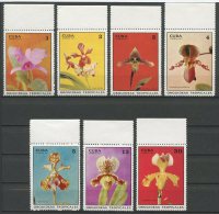 CUBA 1971 N° 1499/1505 ** Neufs = MNH Superbes Cote 8 € Fleurs Orchidées Tropicales Flore Flora Flowers - Nuevos