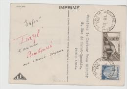 PAF002/ANDORRA - Frankierte Bildkarte Als Drucksache Nach Paris 1919 - Covers & Documents