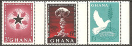 Ghana 1962 Mi# 121-123 ** MNH - Accra Assembly Of Africans For A “World Without Bomb" - Ghana (1957-...)