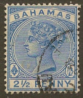 BAHAMAS 1884 2 1/2d Dull Blue QV SG 50 U #NM161 - Andere & Zonder Classificatie