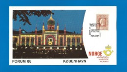 Norwegen  1988 ,  FORUM 88 Köbenhavn - Maximum Card  (19 X 10,5 Cm - Porto 1,50€ ) - 3.-6.11.1988 - Cartes-maximum (CM)